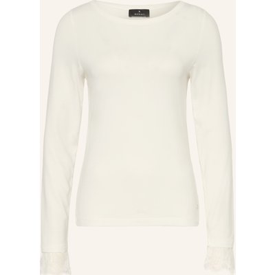 Monari Longsleeve Mit Spitze weiss