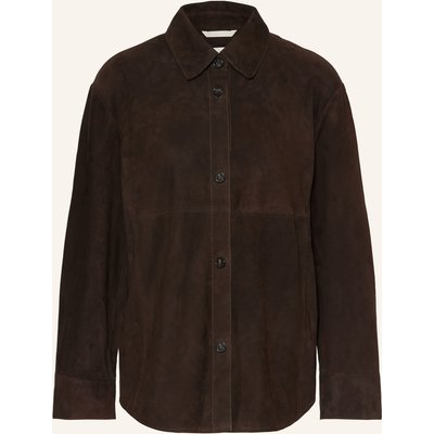 Marc O'polo Hemdbluse Aus Leder braun
