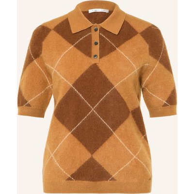 Sainte Mer Strick-Poloshirt Mit Merinowolle braun