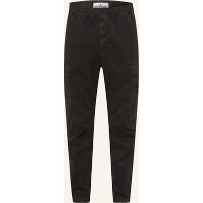 Stone Island Cargohose Regular Tapered Fit schwarz