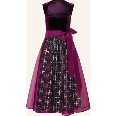Talbot Runhof Dirndl Mit Samt Und Pailletten lila