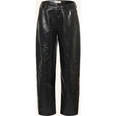 S.Oliver Hose In Lederoptik schwarz