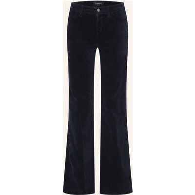 Cambio Bootcut-Hose Paris Aus Samt blau