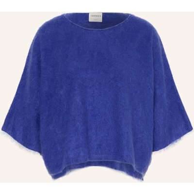 Oui Cashmere-Pullover Mit 3/4-Arm blau