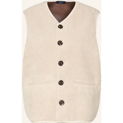 Soeur Teddyfell-Weste Fusil weiss