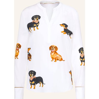 Herzens Blusenshirt Mit Seide weiss