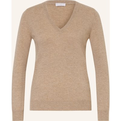 Brunello Cucinelli Cashmere-Pullover braun