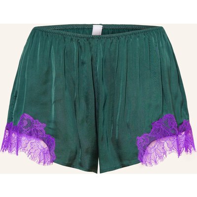 Mey Schlafshorts Serie Poetry Luxury Aus Satin gruen