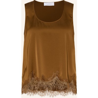 Rich & Royal Satintop Mit Spitze braun