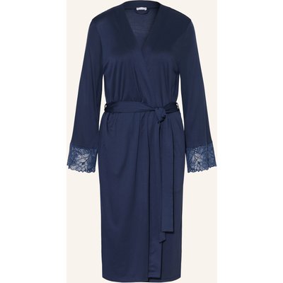 Hanro Damen-Morgenmantel Azelia Mit 3/4-Arm blau