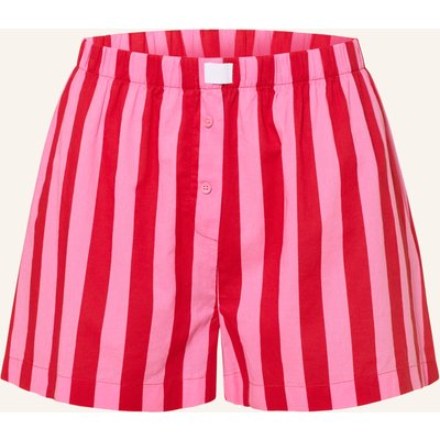 Mey Schlafshorts Serie Happy Stripes rot