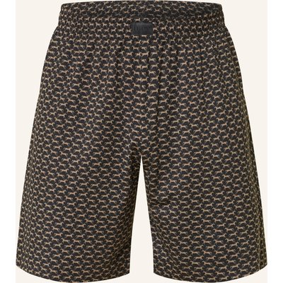 Mey Schlafshorts Serie Gallop Club schwarz