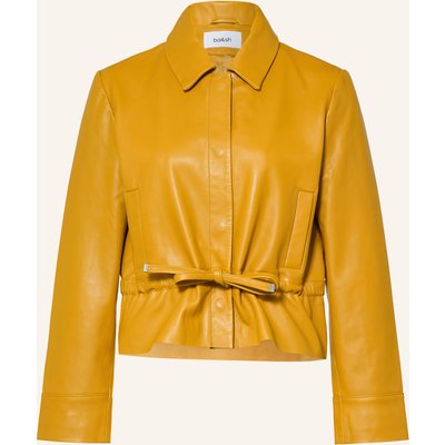Ba&Sh Lederjacke Manita gelb