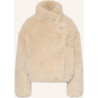 Someday Kunstfell-Jacke Vurla beige