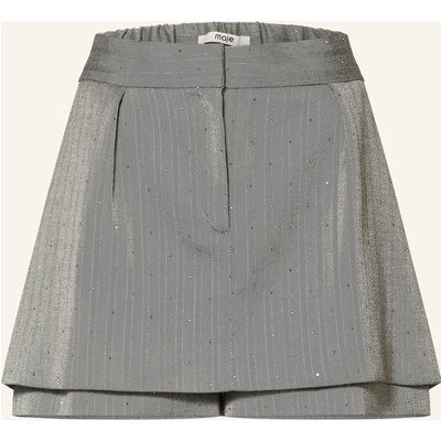 Maje Skort Mit Schmucksteinen grau