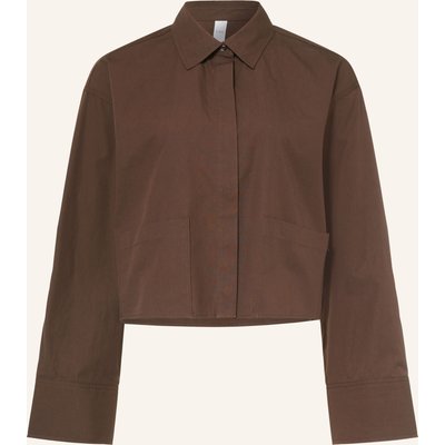 Y.A.S. Cropped-Hemdbluse braun