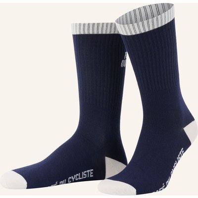 Café Du Cycliste Radsocken Motto blau