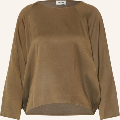 Drykorn Blusenshirt Nialini Aus Satin gruen
