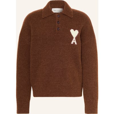 Ami Paris Pullover Mit Alpaka braun
