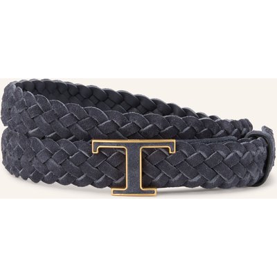 Tod's Flechtgürtel Aus Leder blau