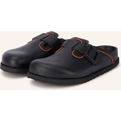 1774 Birkenstock Mules Boston Leather Buckle schwarz