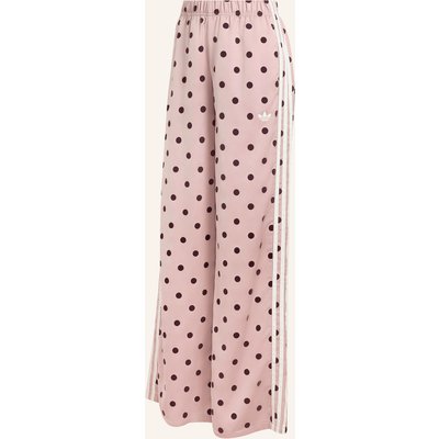 Adidas Originals Track Pants Satin Polka Dots Wide Leg rosa