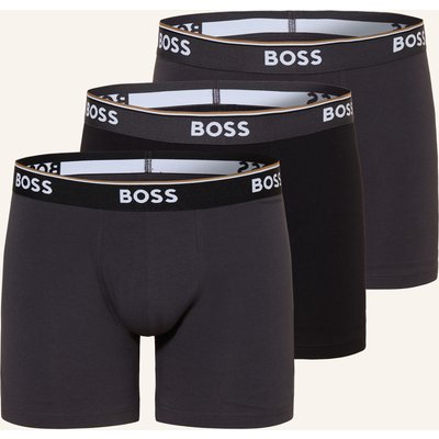 Boss 3er-Pack Boxershorts Power grau