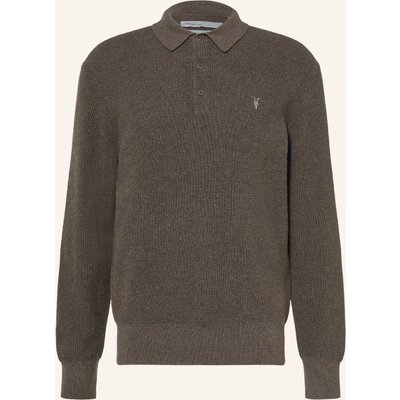 Allsaints Strick-Poloshirt Aspen gruen