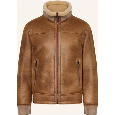 Milestone Jacke Msriano In Lederoptik beige