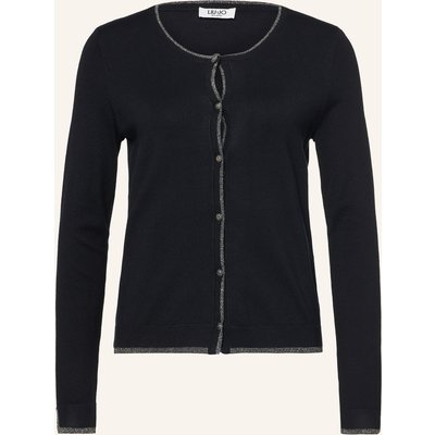 Liu Jo Strickjacke Mit Schmucksteinen Und Glitzergarn schwarz