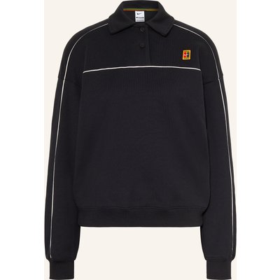 Nike Sweat-Poloshirt Court Collection schwarz