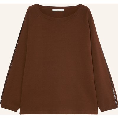 Marina Rinaldi Pullover Nocino Mit Pailletten braun