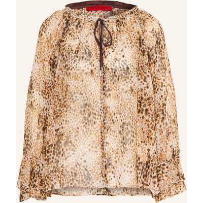 Max & Co. Blusenshirt Eburnea Mit Glitzergarn Und Rüschen beige