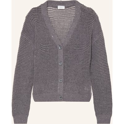 Peserico Strickjacke Mit Pailletten grau