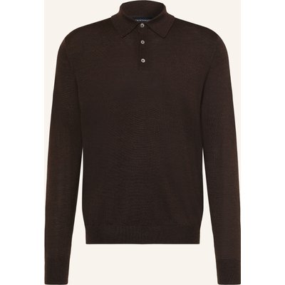 Strokesman's Strick-Poloshirt Aus Merinowolle braun