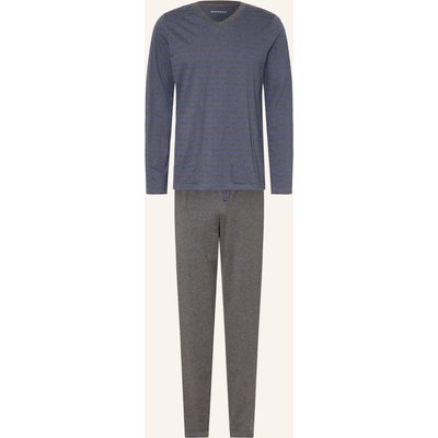 Schiesser Schlafanzug Casual Nightwear grau