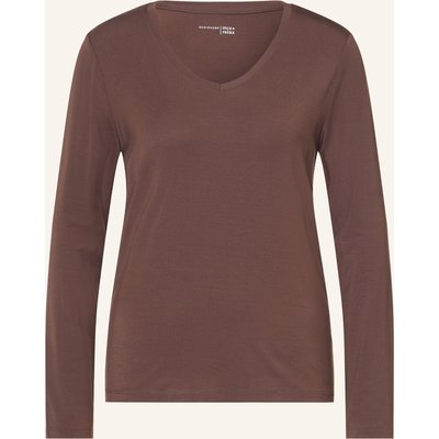 Schiesser Schlafshirt Mix+Relax braun