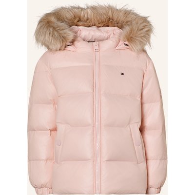 Tommy Hilfiger Daunenjacke Mit Abnehmbarem Kunstfell rosa