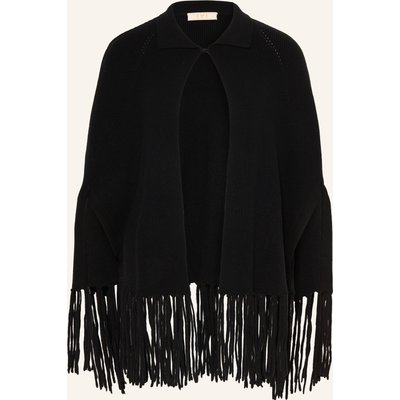Ivi Collection Cape Aus Merinowolle schwarz