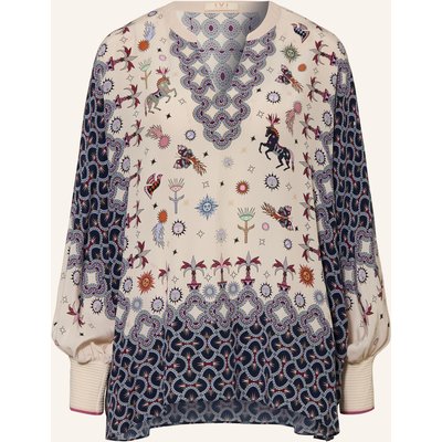 Ivi Collection Blusenshirt Aus Seide weiss