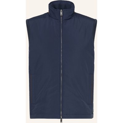 Hackett London Weste Im Materialmix blau