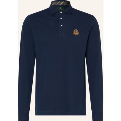 Hackett London Piqué-Poloshirt Heritage Crest blau