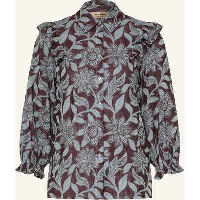 Mos Mosh Hemdbluse Mmdebby Mit 3/4-Arm Und Volants rot