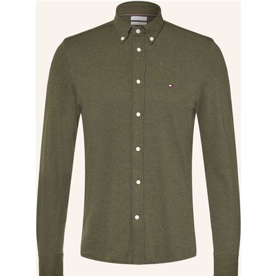 Tommy Hilfiger Piqué-Hemd Slim Ft gruen