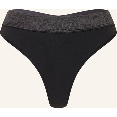 Calvin Klein String Icon Cotton Modal Metallic schwarz