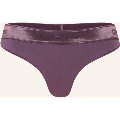 Calvin Klein String Icon Cotton Modal Metallic lila