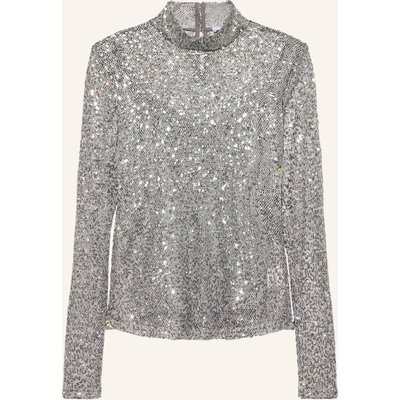 Riani Longsleeve Aus Mesh Mit Pailletten grau