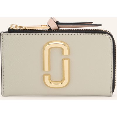 Marc Jacobs Saffiano-Geldbörse The Snapshot Top Zip Multi Wallet grau