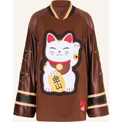 Goldbergh Longsleeve Maneki Mit Pailletten braun