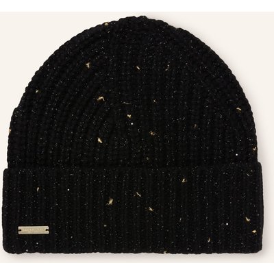 Seeberger Mütze Mit Cashmere Und Glitzergarn schwarz